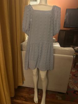 Blue flowy dress