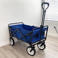 BRAND NEW $50 Collapsible Folding Wagon Utility Cart Outdoor Gardening 34x20x22 Inches (Black or Blue) 