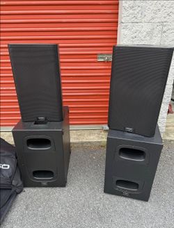 QSC K12.2 Speakers & KS112 Subwoofers with Bags