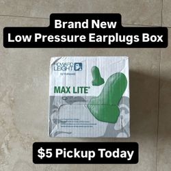 Brand New Low Pressure Earplugs Box (1 Available)