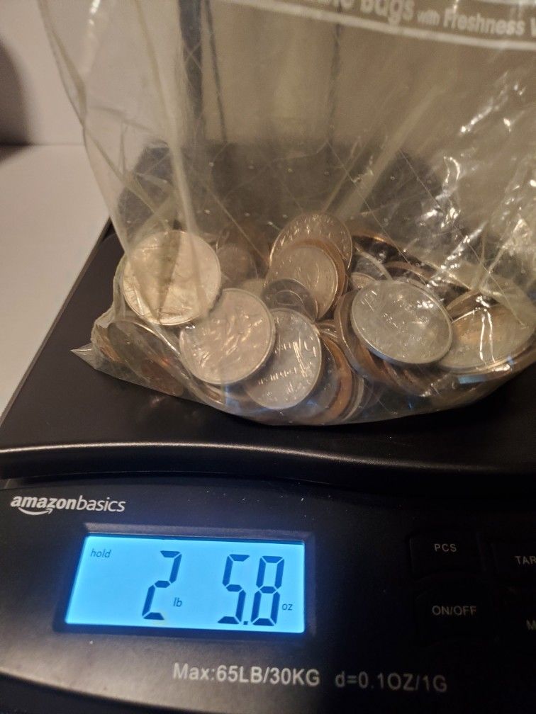 2 lb.+ Bag of Miscellaneous Foreign Coins 