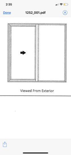 Milgard StyleLine horizontal slide white vinyl frame, clear
