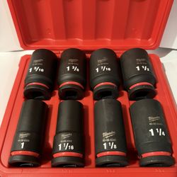 Milwaukee Tool Socket Set 3/4 in 8 Pc Set - EXCELLENT CONDITION