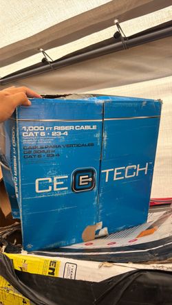 CE TEL 1,000 FT RISER CABLE CAT 6 • 23-4 Featuring EZ Count Footege Marke 99.99% Pure OFC Copper 23 Gauge • PVC Jacket CABLE PARA VERTICALES DE 304,8