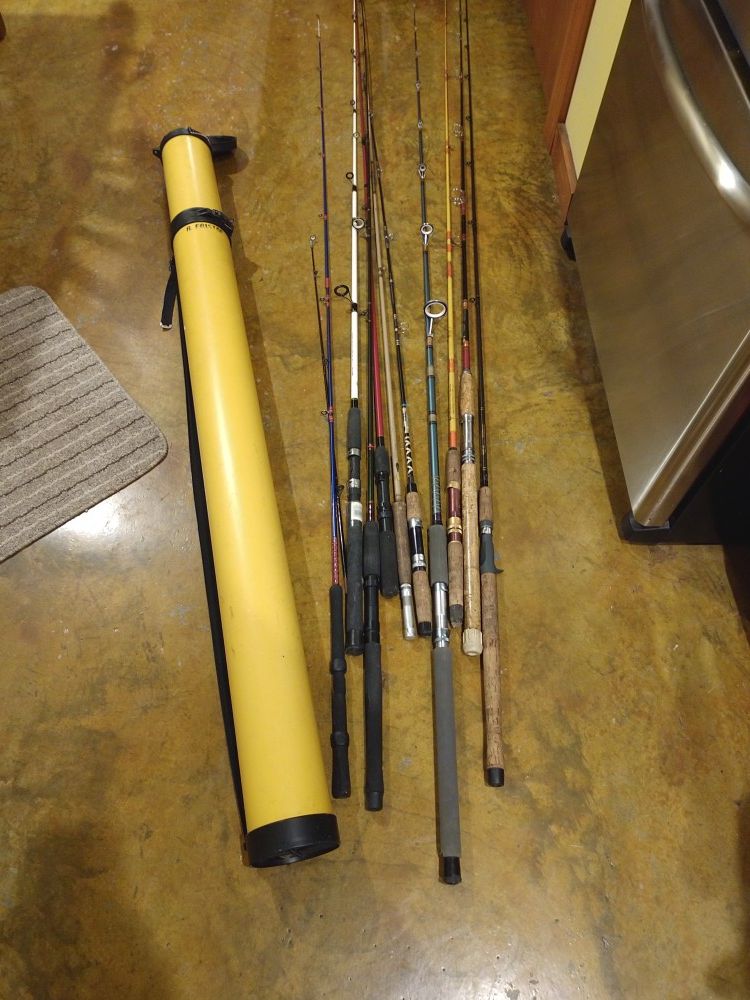 Fishing reel and rods