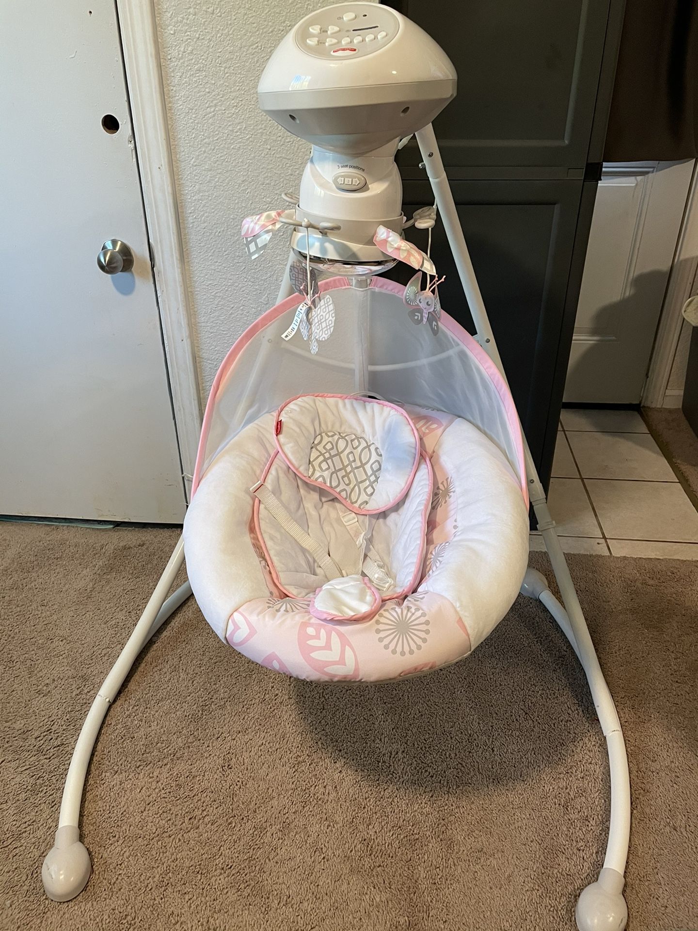 Pink Baby Swing
