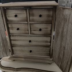 French Inspired Ballerina Wood Jewelry Box 