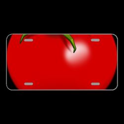 License Plate Novelty Car Front Food Green Health Plant Red Tomato