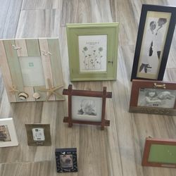 Lot Of 10 Picture Frames Different Sizes