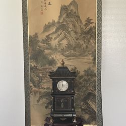 Wooden Chinese Table Clock