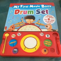 My First Music Book Drum Set With Sounds