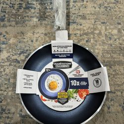 Classic Blue 12 in. Aluminum Ultra-Durable Non-Stick Diamond Infused Round Fry Pan