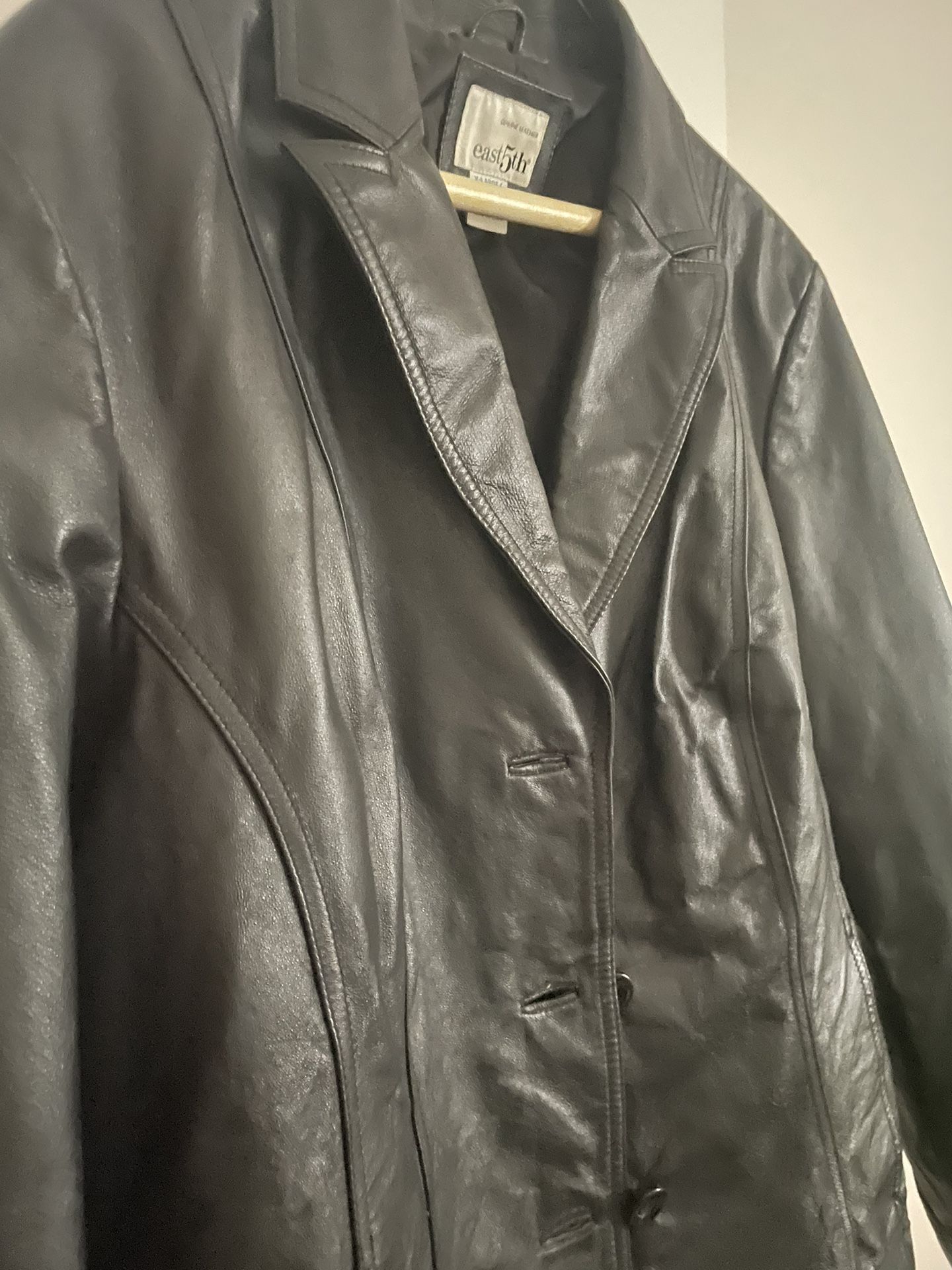 Ladies Black Leather Jacket