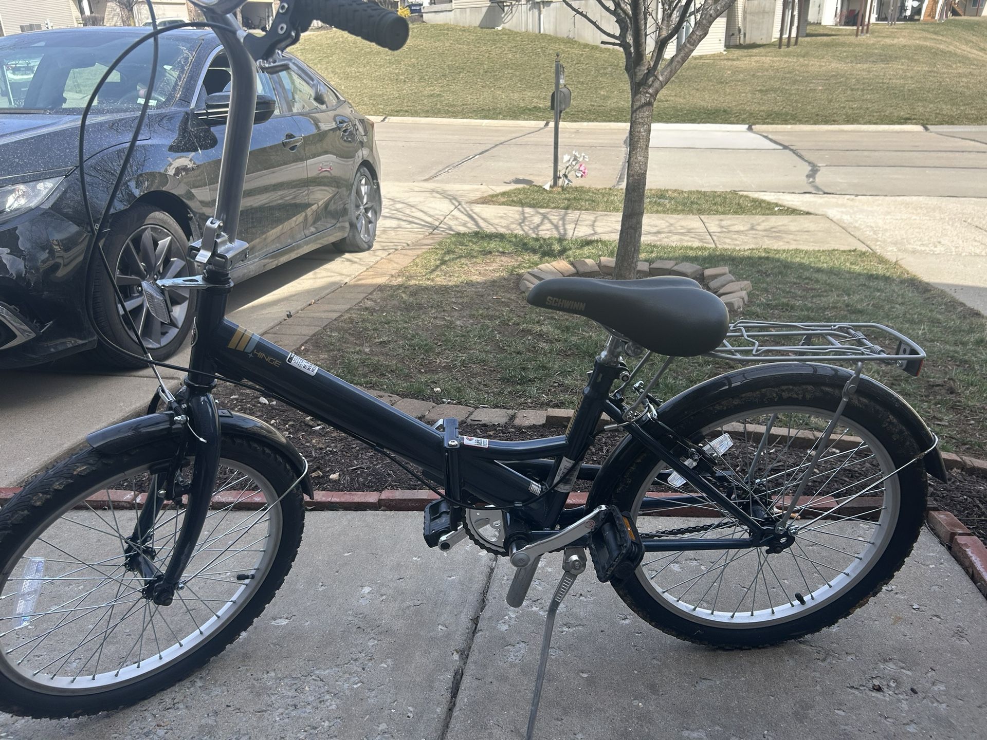 Schwinn Hinge Adult Folding Bike, 20-inch Wheels