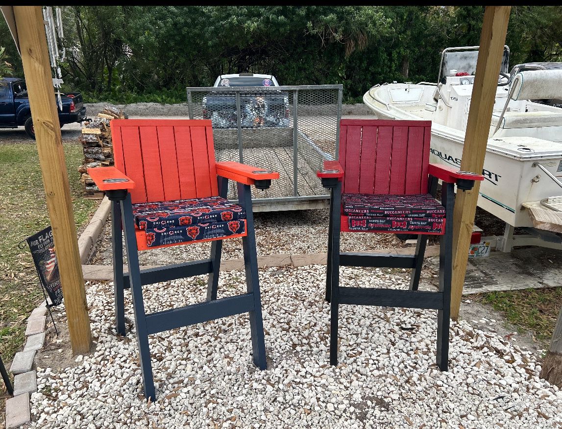 Wood Pool/Bar Side Stools/Chairs