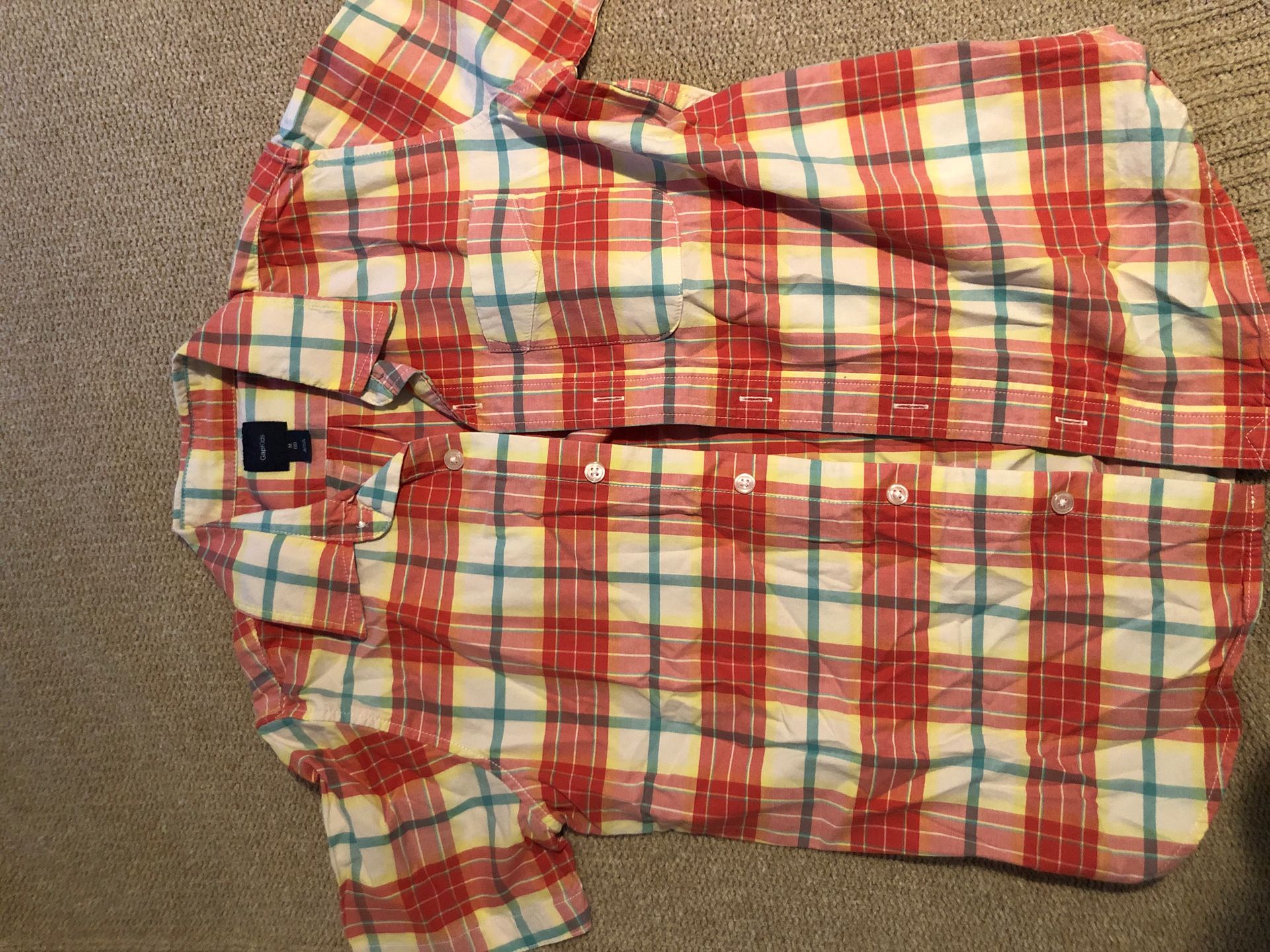 Boys plaid button up size 8