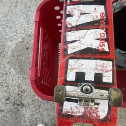 Red Baker Skateboarding Deck W/ THRASHER GRIPTAPE 