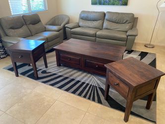 Coffee table with matching side tables