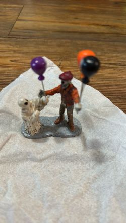 Halloween Village Figurine with Balloons