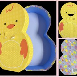 12” Easter Chick Box Container