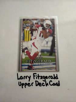 Larry Fitzgerald Arizona Cardinals Hall of Fame WR Upper Deck Card.
