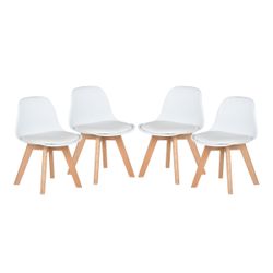 Homy Casa Frankfurt 4PC 14" Kids Dining Chairs Wooden Legs Children Study Playroom