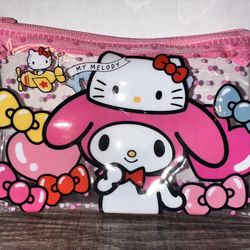 New Sanrio Hello Kitty Zippered Wallet Coin Purse Bag 50th Anniversary My Melody