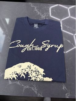 NAVY BLUE WAVE ALOCS TEE