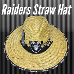 Raiders straw hat (Great Father’s Day Gift 🎁) Same Day Shipping If Paid By 3pm (I Also Have Other Team’s)  