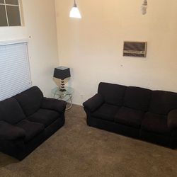 Black couches set 