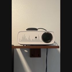 Projector With Remote Controlled Retractable Screen