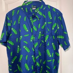 Rick and Morty button down