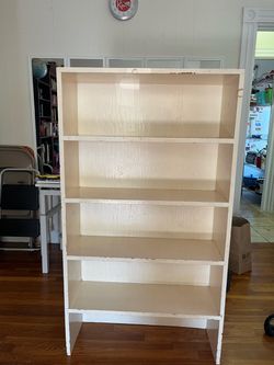White 4-Tire Wooden Bookshelf - $40 OBO