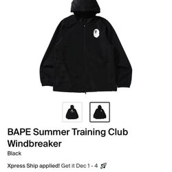 BAPE Summer Training Club Windbreaker Black