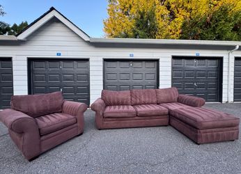 Pottery Barn Sectional Sofa + Matching Chair – Made in USA – Priced to Sell!