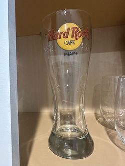 Hard Rock Cafe Miami Pilsner Beer Glass