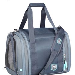 TIMBER RIDGE Airline Ready, TSA Compliant Carrier for Dogs Cats, 2-Sided Entry with Fleece Bed NEW