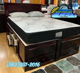 Queen storage bed frame with mattresses colchones camas nuevas