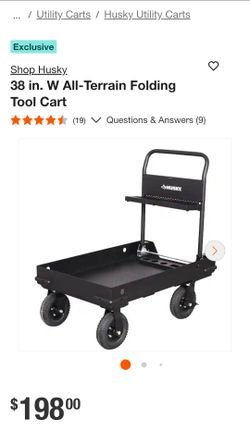Husky 38" All-Terrain Folding Utility Cart