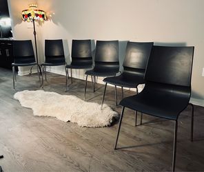 Set of Modern Black Dining Chairs (FREE DELIVERY)