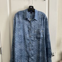 Louis Vuitton Silk Shirt Men’s Size Xl Like New Condition