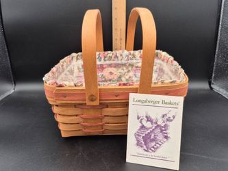 Vintage 1992 Longaberger Mother's Day Basket Liner Protector & Papers