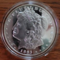 1883 MORGAN SILVER DOLLAR PROOF PR69 "COPY" COIN