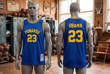 Obama #23 Punahou Basketball Jersey
