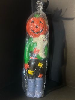 Vintage Halloween themed candle UNLIT