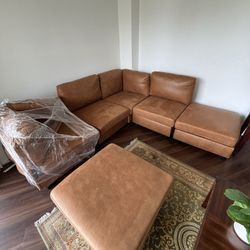 🤎 Brand New Light Brown Suede 6-Piece Sofa Set – Just Unboxed! 🤎