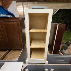 White Wall Cabinet with 3 Shelves
