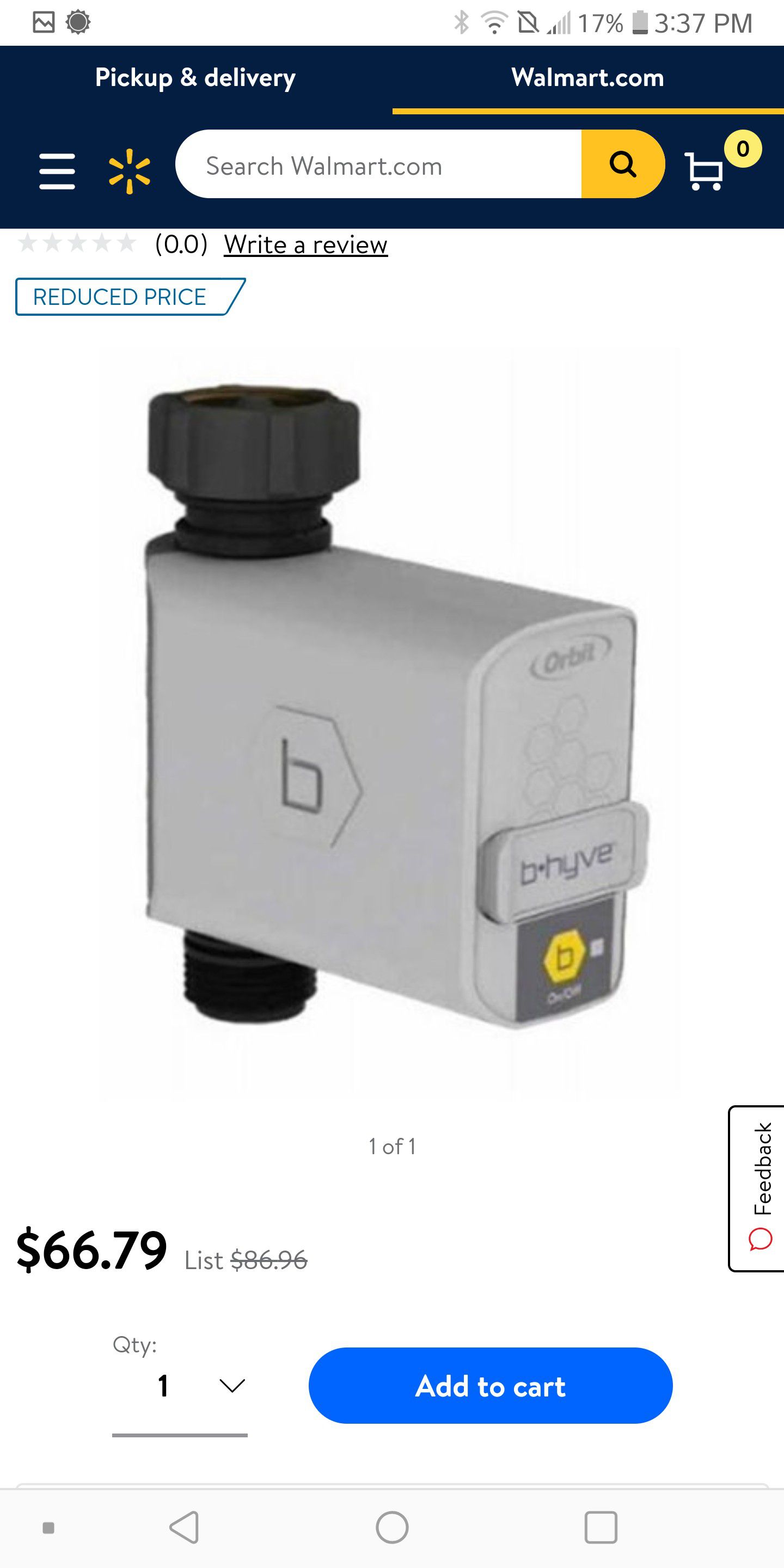 B-Hyve Smart Hose Faucet Timer ( wireless faucet controller)