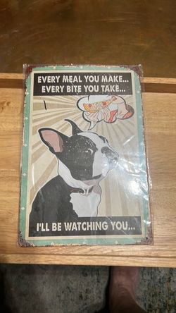 French bulldog Vintage Metal Wall Sign