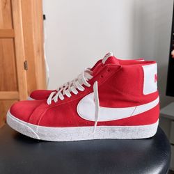 Red Nike Blazer Mid (Size 13)